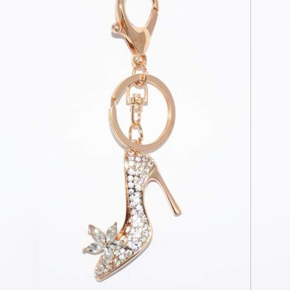 Bag Charm High Heel Shoe Keychain Rhinestone Key Ring Purse in Gift Box NWOT - Picture 4 of 4